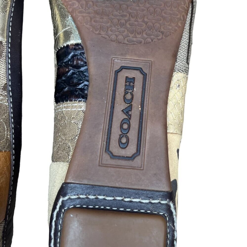 Coach Women’s Brown Ballet Flats Size 7.5 - Picture 4 of 6